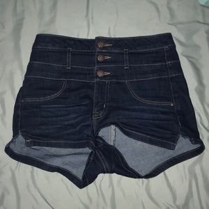 Charlotte Russe Refuge Hi-Waist Shortie Shorts